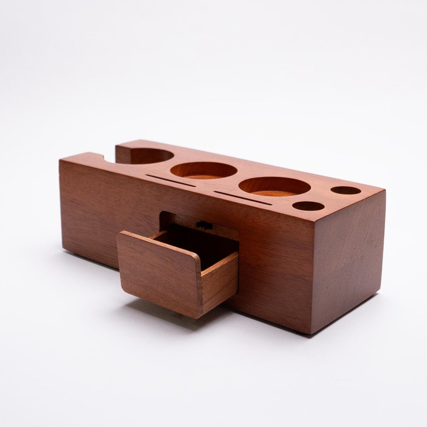 Coffee Tamping Station (Red Rosewood)